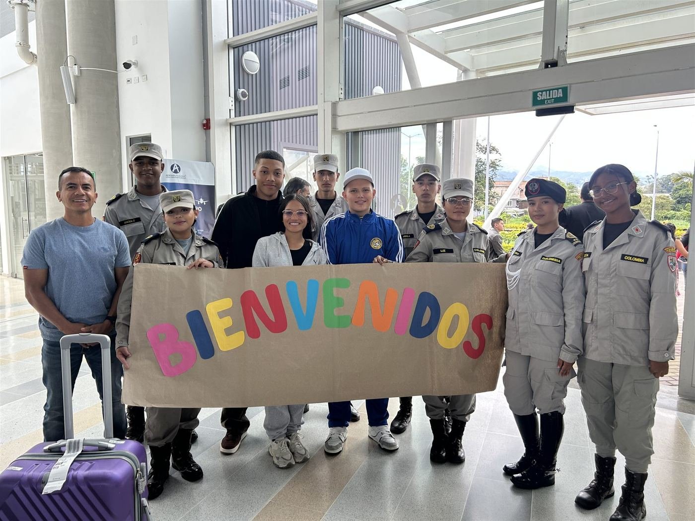 Llegada de cadetes visitantes en el marco de un intercambio ACOMIL